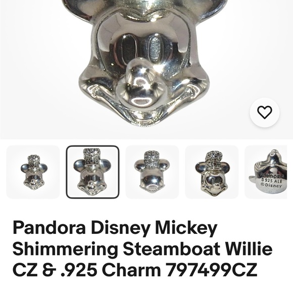 PANDORA Bracelet!!! Including Disney Mickey Steamboat Willie Charm! - Picture 10 of 10